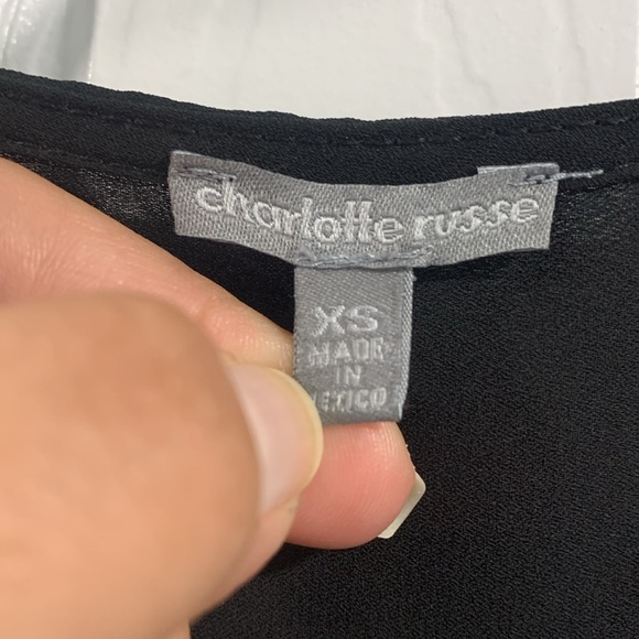 Black Charlotte Russe Hi Low Blouse - Picture 4 of 10